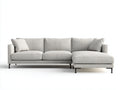 Ecksofa Stoff 265x165x82 cm - Hellgrau - Modernes Design