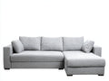 Ecksofa Stoff 245x160x80 cm - Grau - Modernes Design