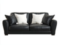 Gerades Sofa Kunstleder 190x88x82 cm - Schwarz - Klassisches Design