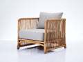 Polyrattan Gartensessel Polyrattan und Stoff 82x78x79 cm - naturfarben - für Garten Boho Stil