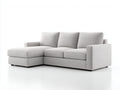 Ecksofa Stoff 238x156x80 cm - hellbeige - für Wohnzimmer moderner Stil