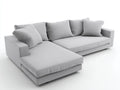Ecksofa Stoff 270x170x83 cm - Hellgrau - Modernes Design