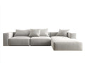 Ecksofa Stoff 285x175x74 cm - Hellbeige - modernes modulares Wohnzimmersofa