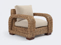 Polyrattan Gartensessel 92x84x74 cm - Natur-Beige - breites Lounge Design
