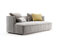 Gerades Sofa Stoff 210x95x78 cm - Greige - modernes Lounge Design