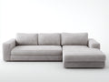 Ecksofa Stoff 265x170x78 cm - Hellgrau - für Wohnzimmer - Modernes Design