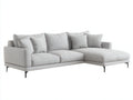 Ecksofa Stoff 280x175x82 cm - Hellgrau - für Wohnzimmer - Modernes Design