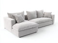 Ecksofa Stoff 272x168x82 cm - Hellgrau - Modernes Design