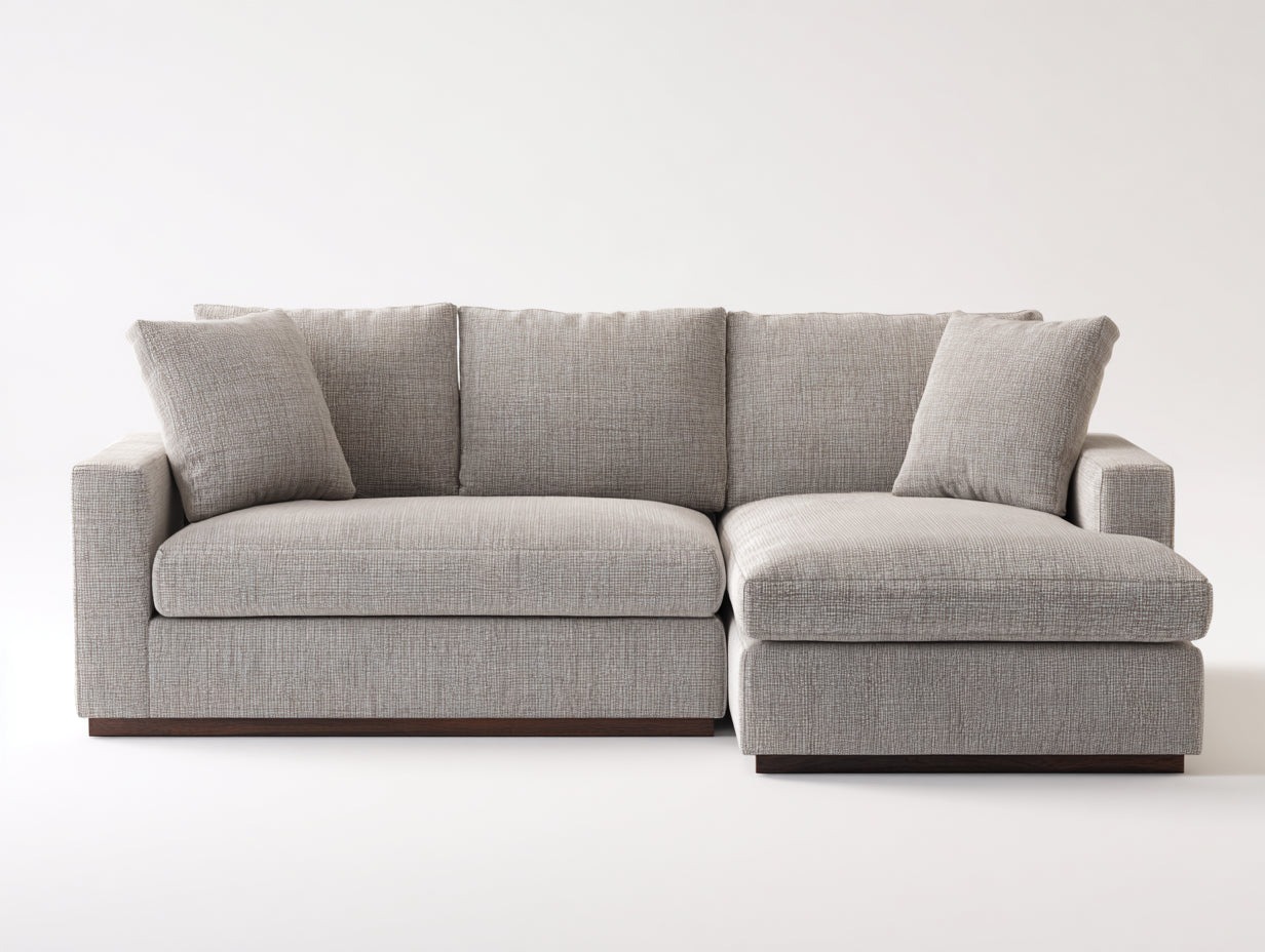 Ecksofa Stoff 250x165x82 cm - Beige - für Wohnzimmer - Modernes Design