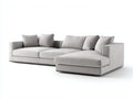Ecksofa Stoff 280x180x78 cm - Hellgrau - Modernes Design